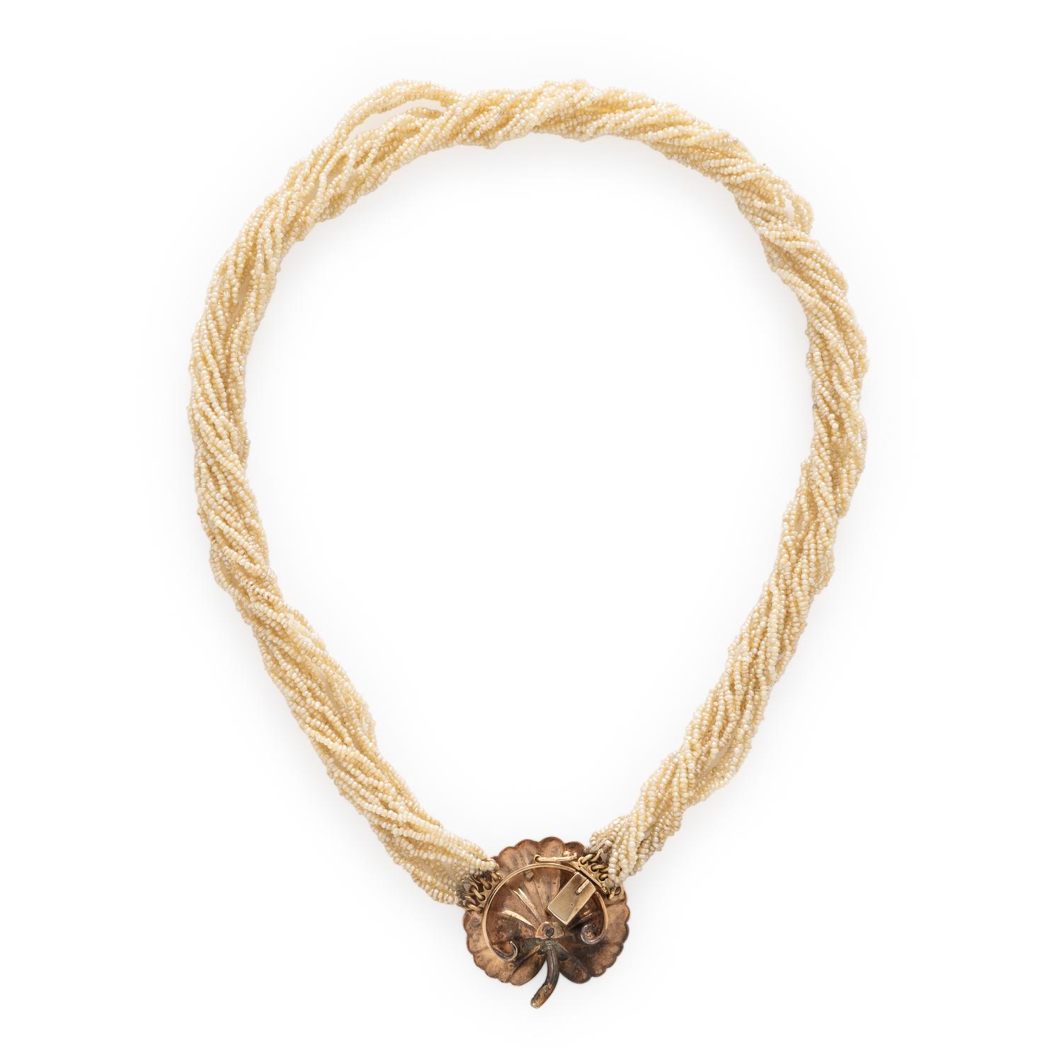 Seed Pearl Torsade Necklace