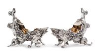A Pair of Silver Figural Sauce Boats