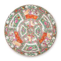 A Chinese Export Porcelain Rose Medallion Punch Bowl