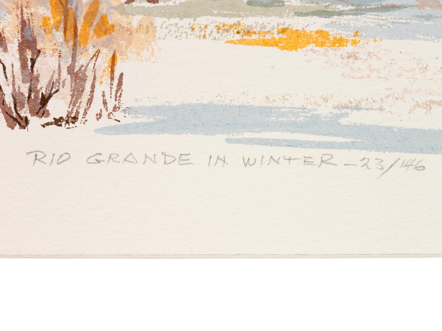 Five Works: Three Horses ; First Snow , edition 1/125; November, edition 115/120; Cerro Gordo , edition 100/120; Rio Grande in Winter, edition 23/146