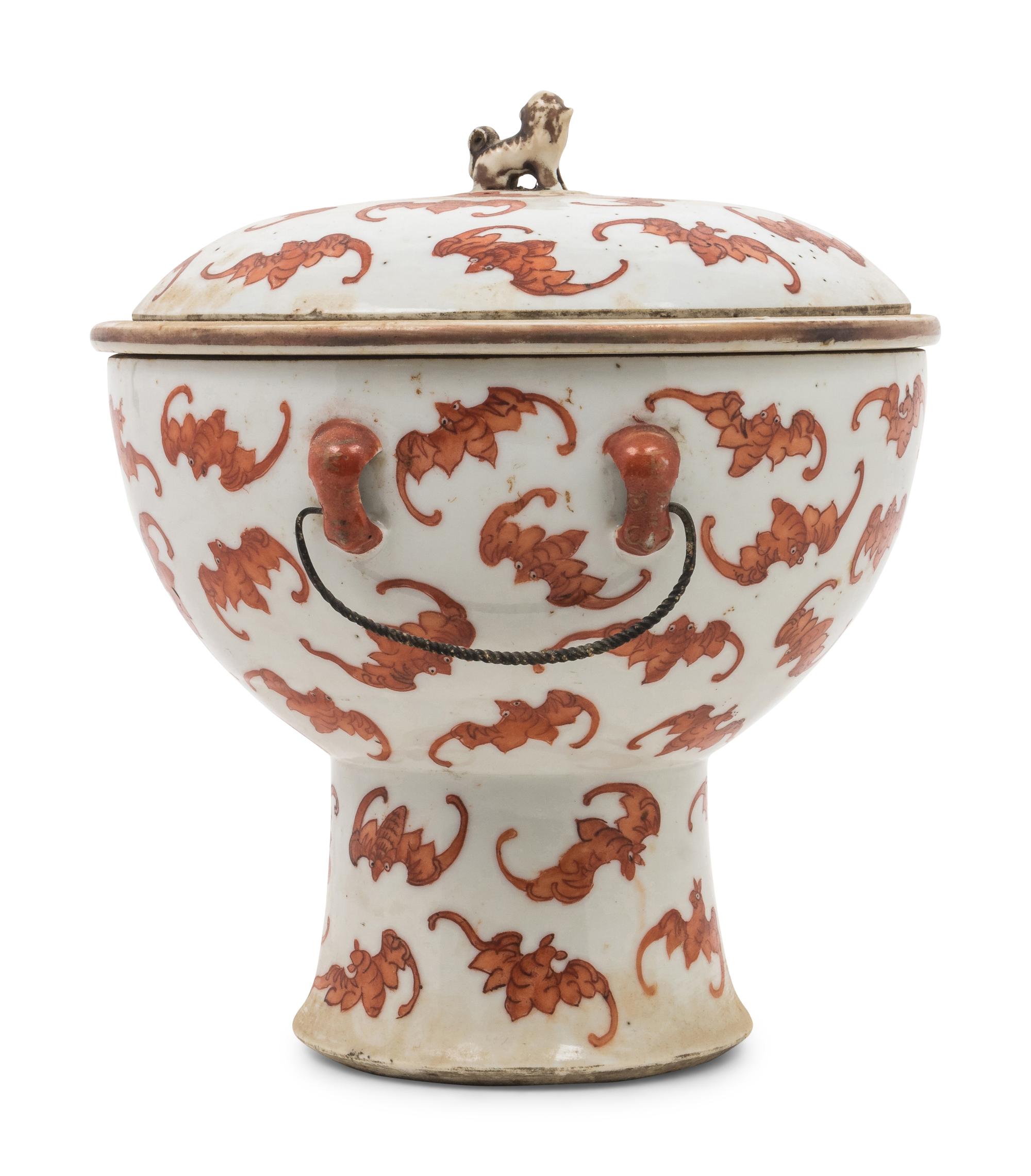 A Chinese Export Porcelain Footed Bowl and Cover