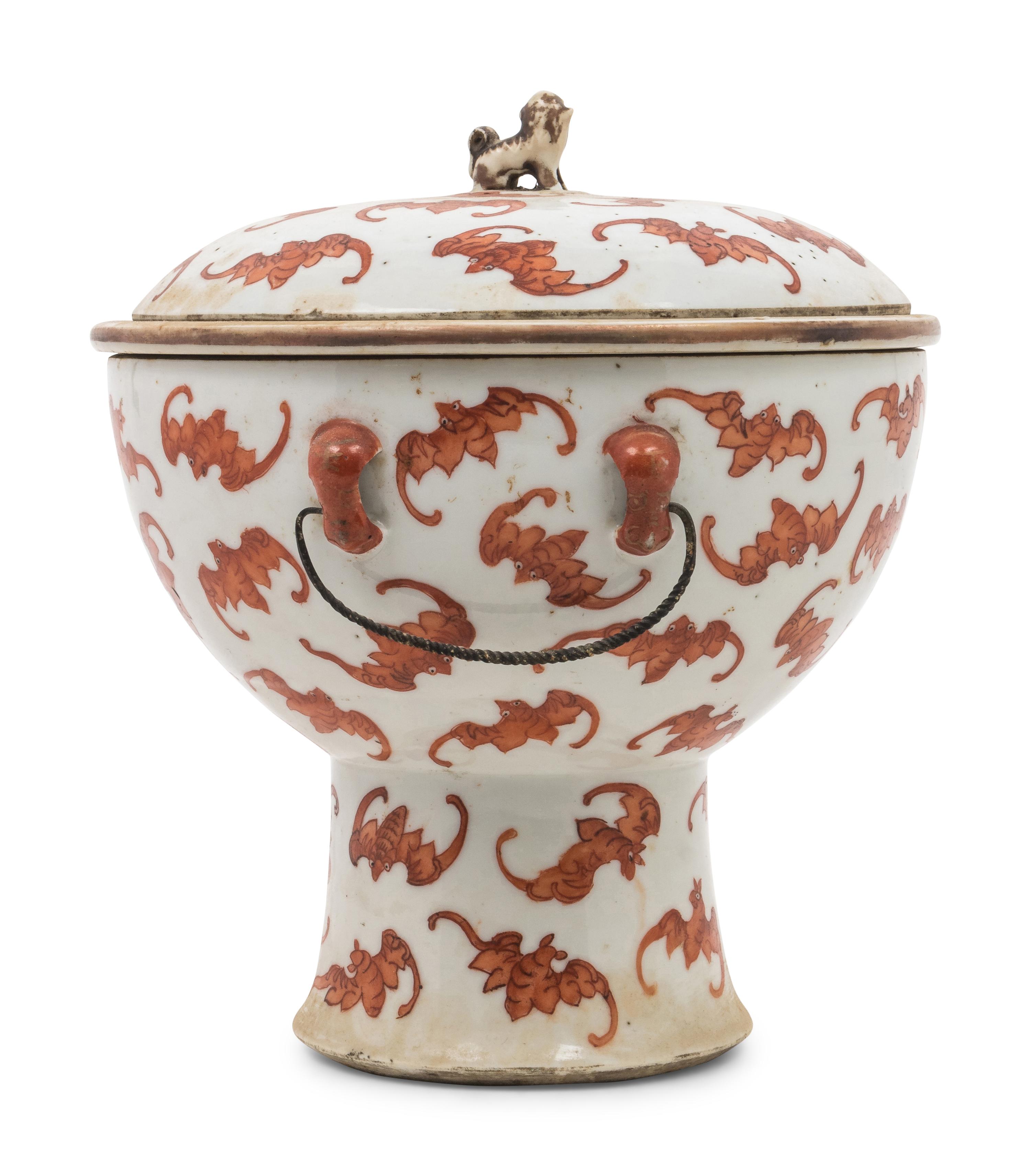 A Chinese Export Porcelain Footed Bowl and Cover
