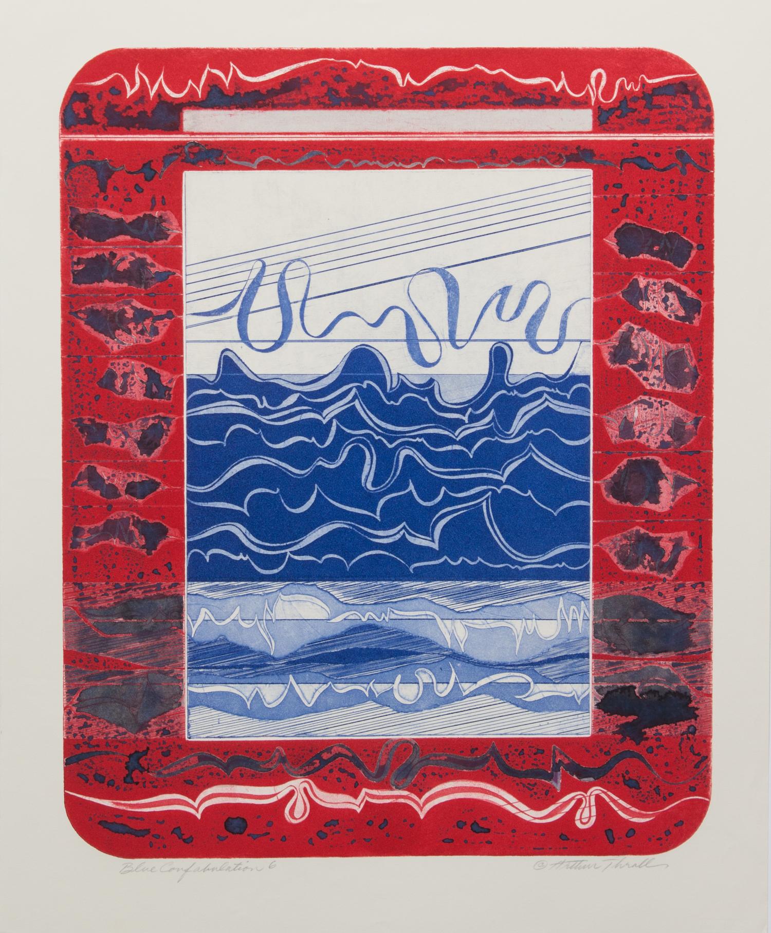 Arthur Thrall, (Wisconsin, 1926-2015), Blue Confabulation 6