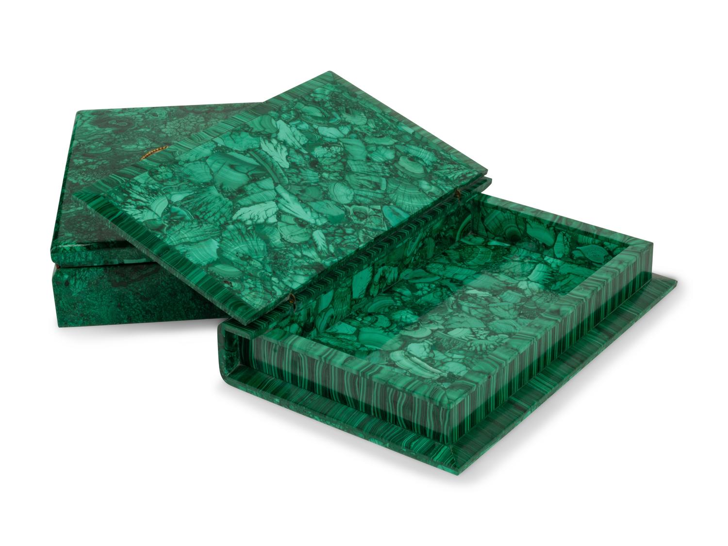 Two Malachite Boxes