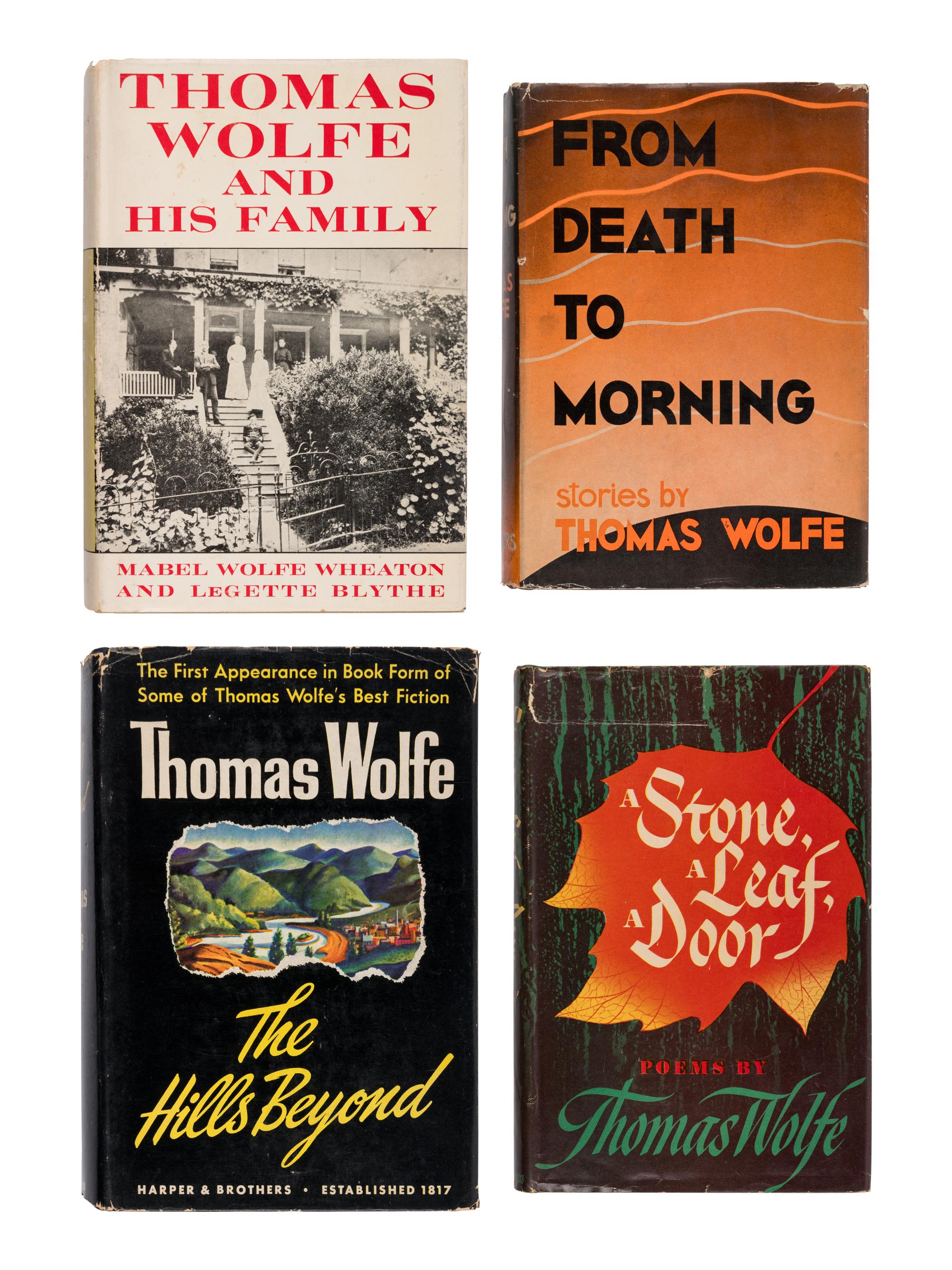 WOLFE, Thomas (1900-1938). A group of 3 FIRST EDITIONS, comprising: