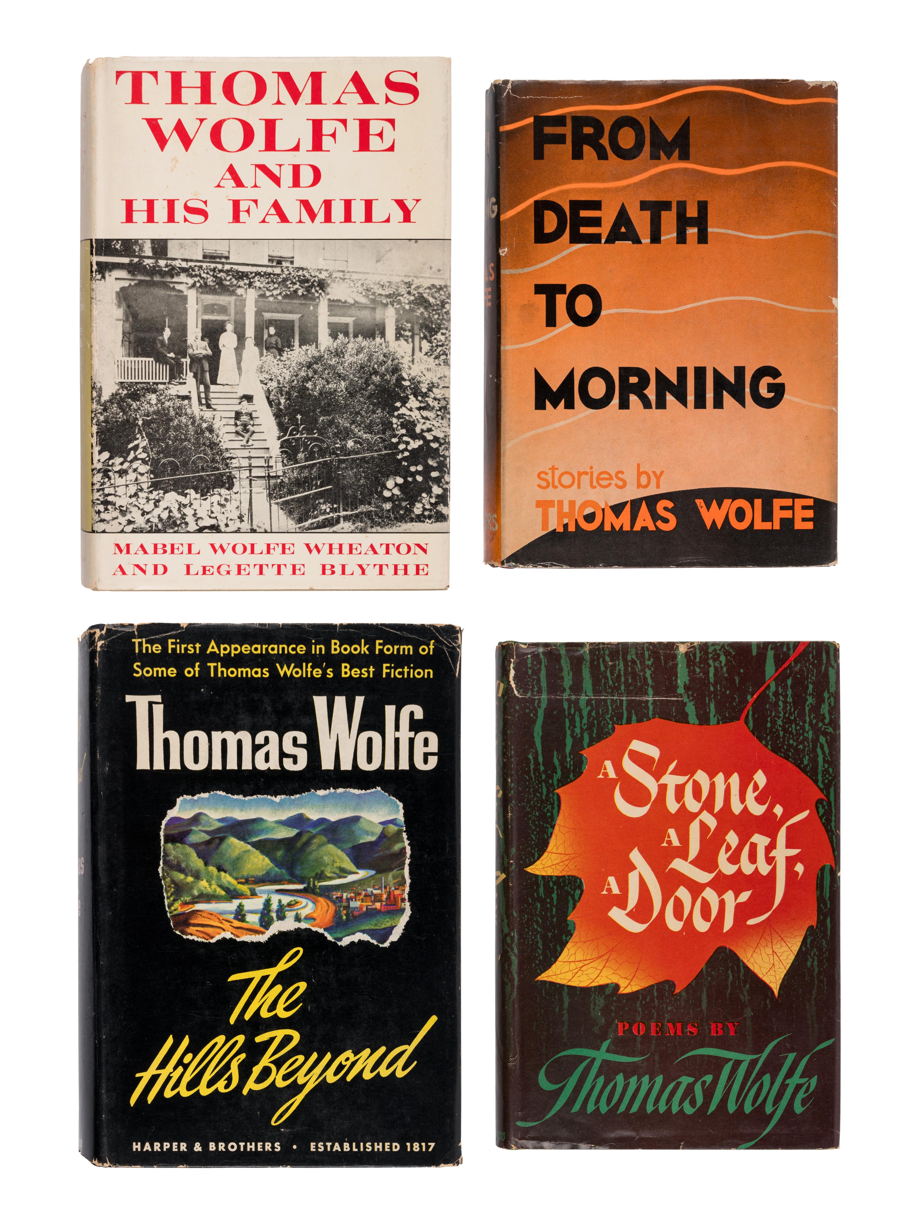 WOLFE, Thomas (1900-1938). A group of 3 FIRST EDITIONS, comprising: