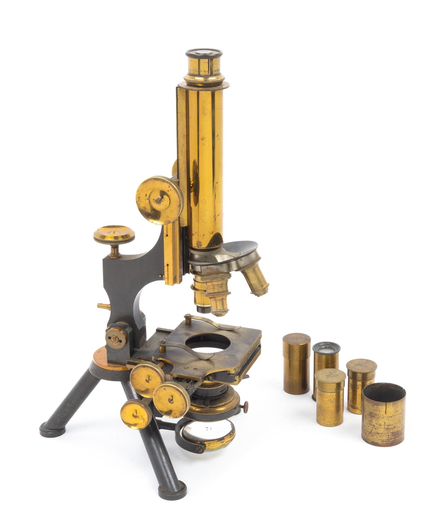 An English Brass Microscope — W. WATSON & SONS LTD., LONDON