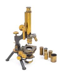 An English Brass Microscope — W. WATSON & SONS LTD., LONDON