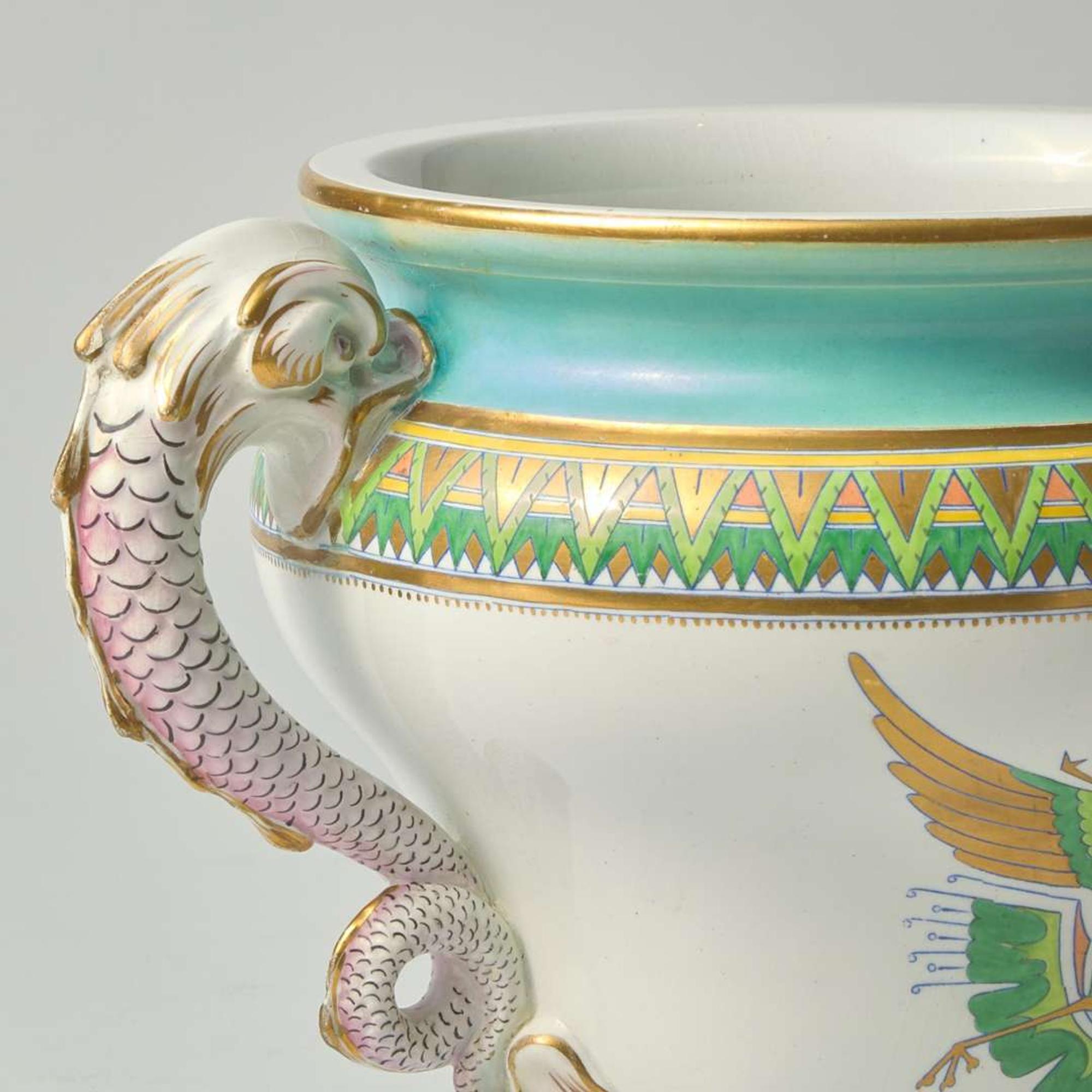 A Wedgwood Majolica Jardiniere with Christopher Dresser (1834-1904) Designed Decoration UK, circa 1860s