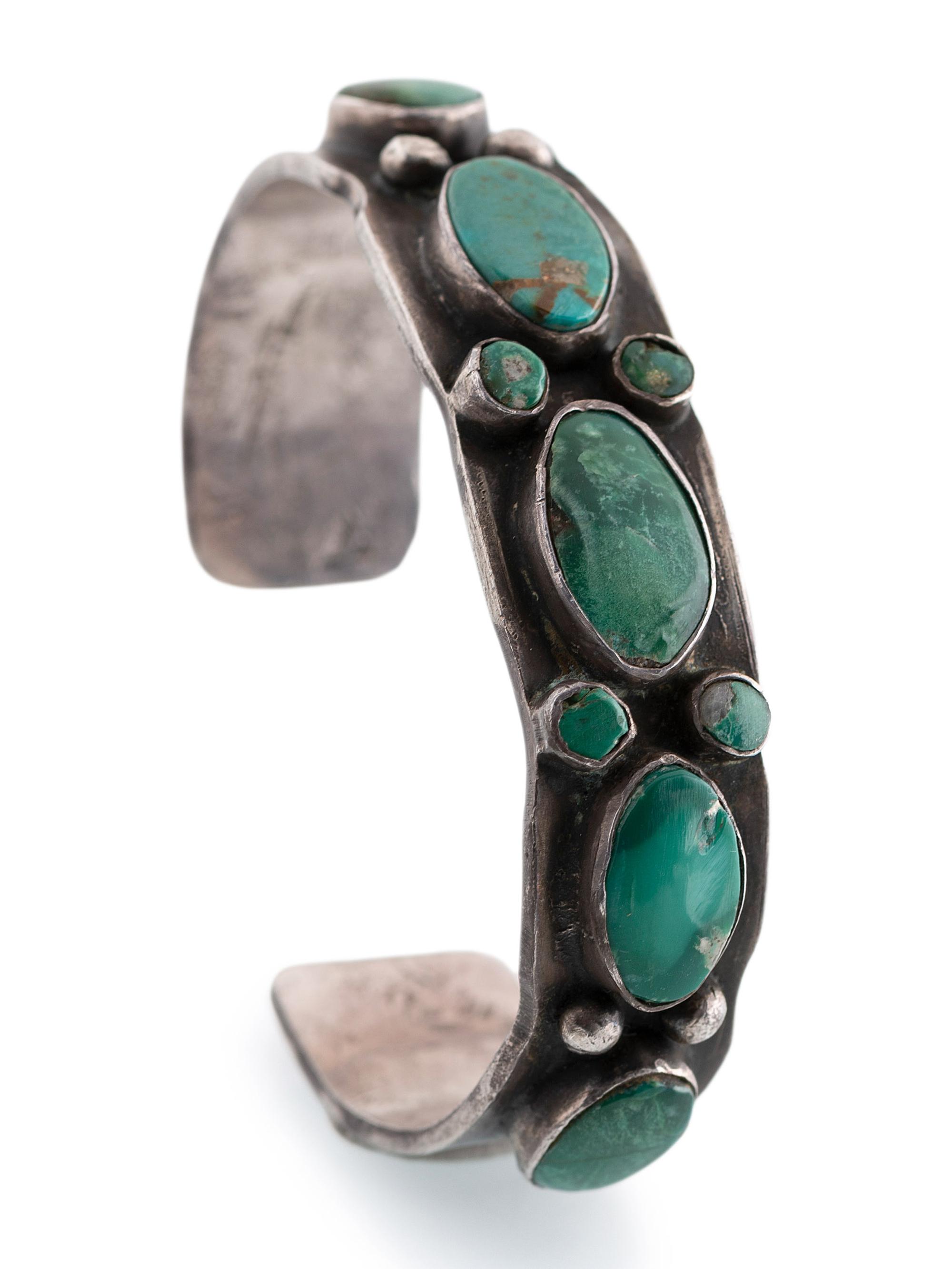 Navajo Silver and Turquoise Cuff Bracelet