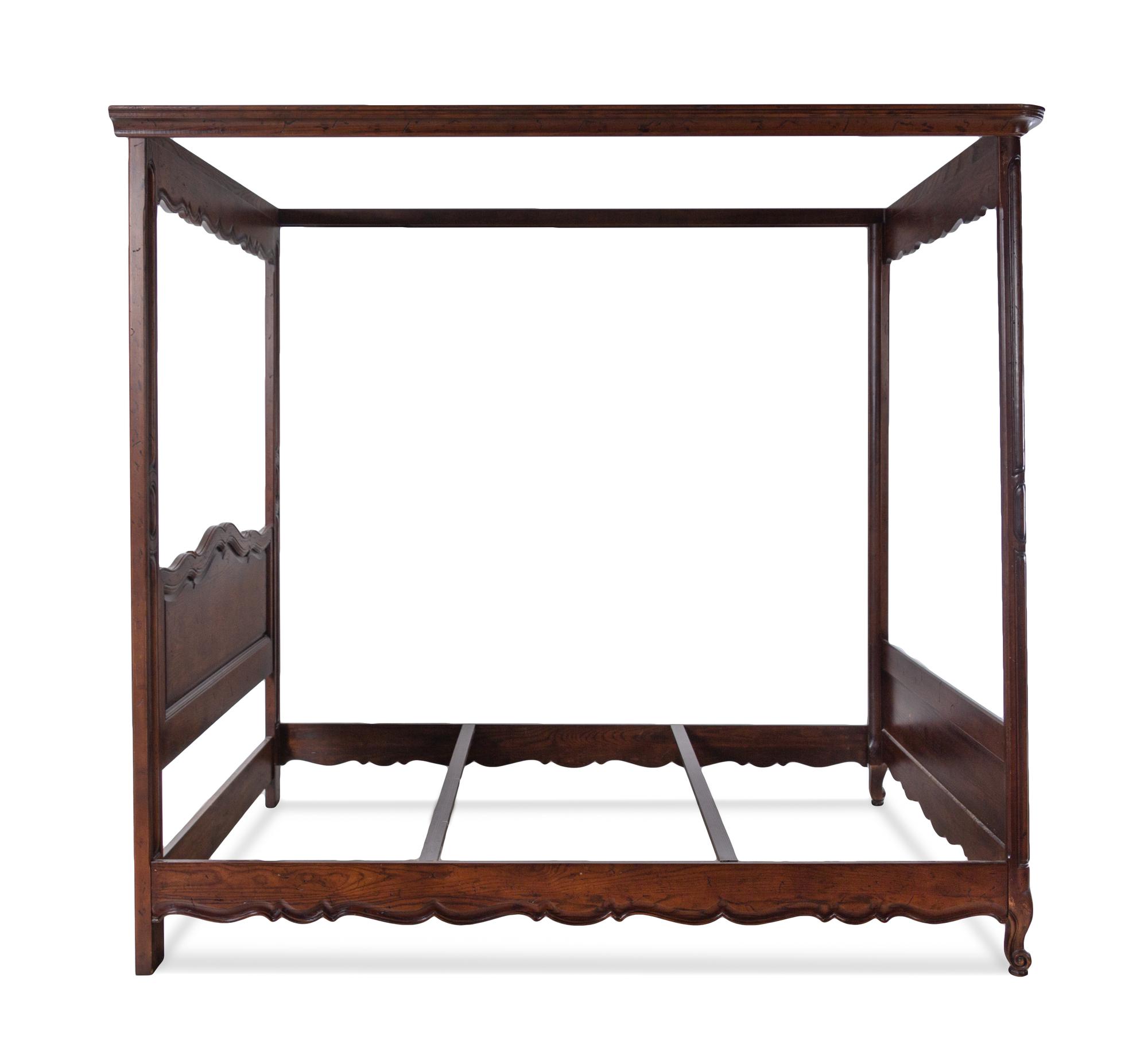 A French Provincial Style Walnut Tester Bed