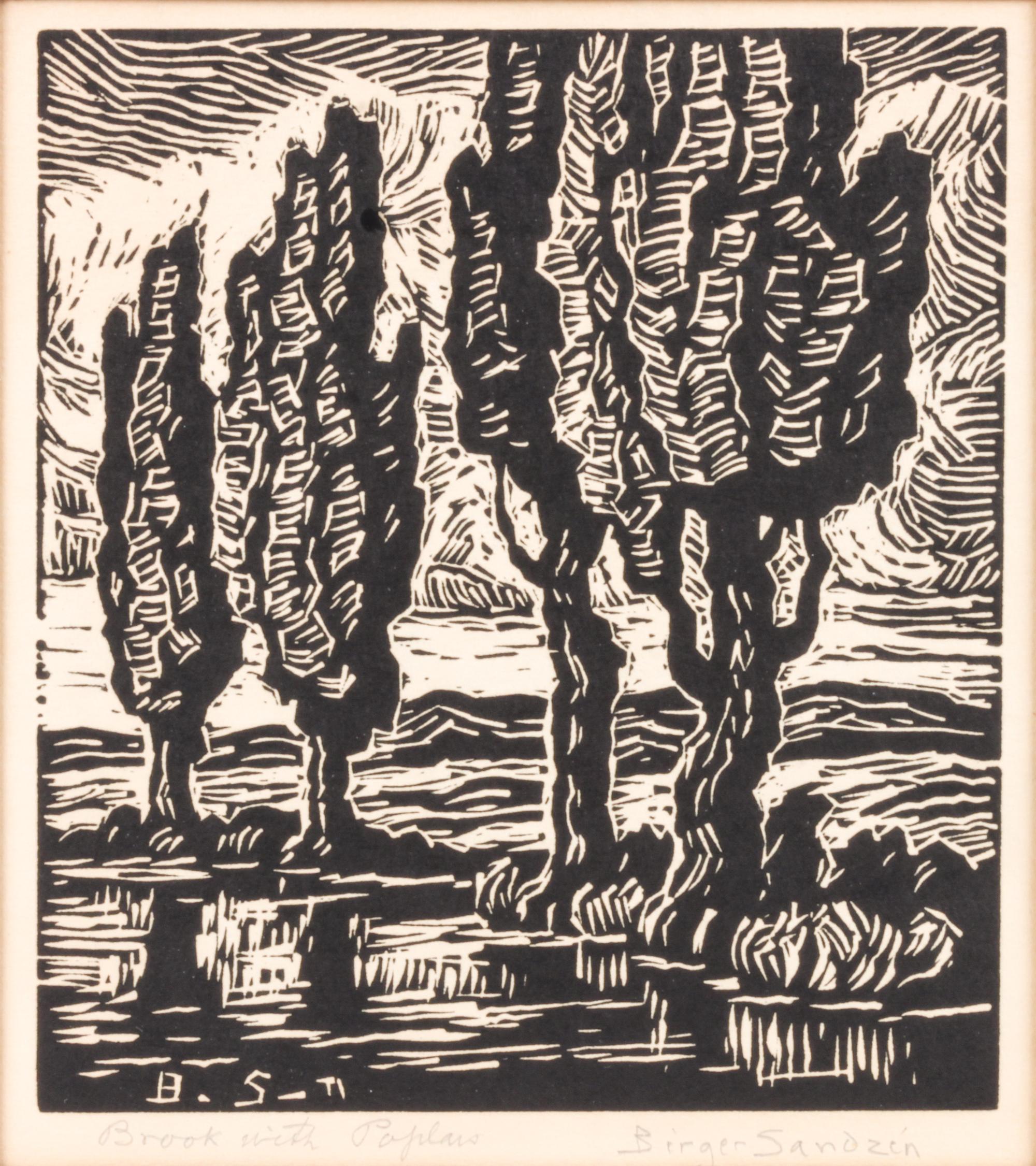 Birger Sandzen 5 x 4 1/2 inches — (Swedish, 1871-1954)