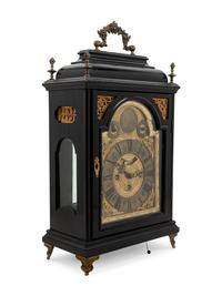 An English Gilt Metal Mounted Ebonized Bracket Clock with a German Movement