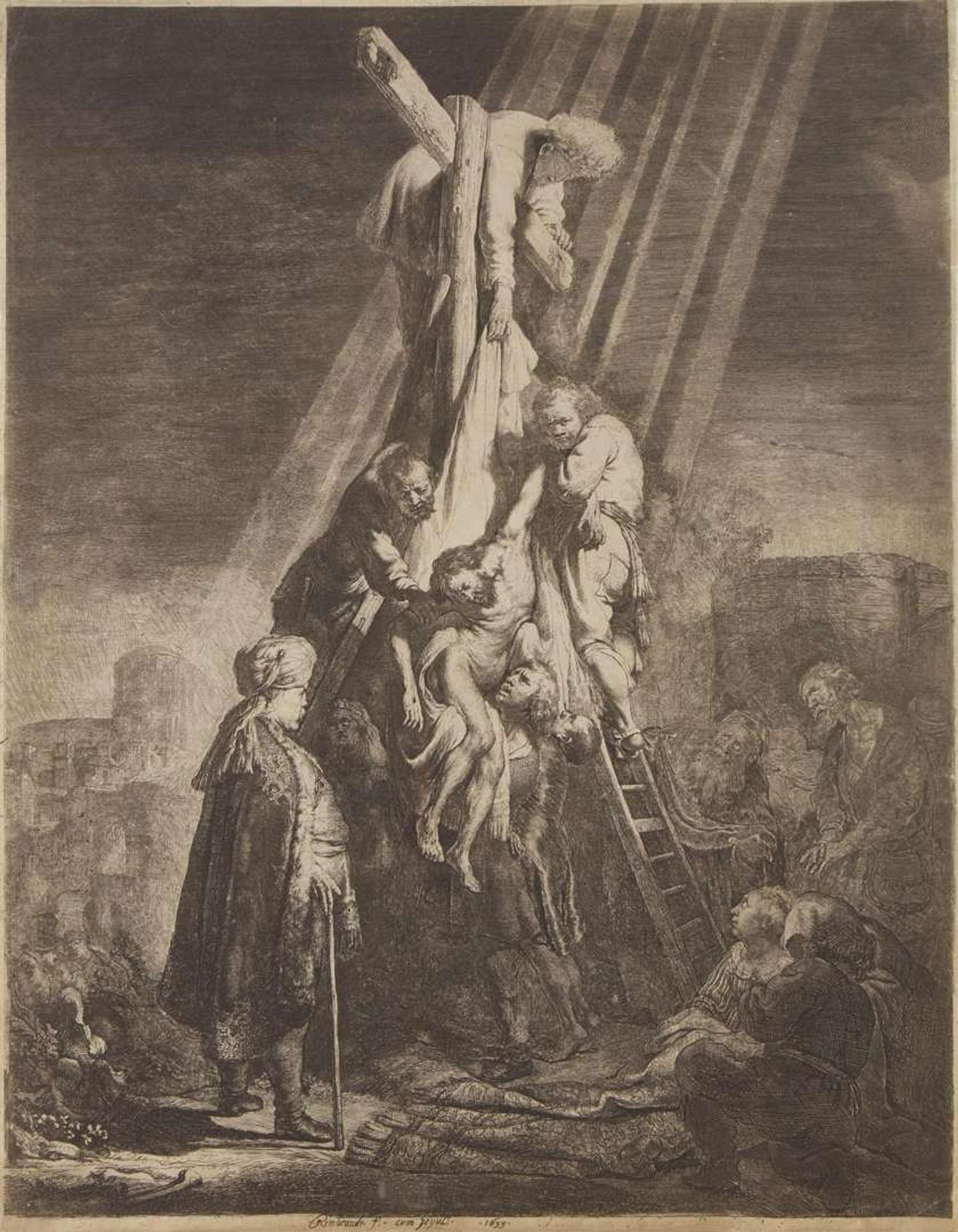 Rembrandt van Rijn (Dutch, 1606–1669) - The Descent from the Cross (Second Plate)