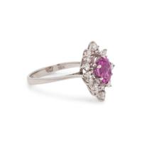 PINK SAPPHIRE AND DIAMOND RING