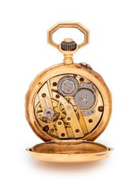 An 18 Karat Yellow Gold Hunter Case Pocket Watch,