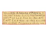 [CIVIL WAR]. Silver fork tentatively identified to Capt. William A. Moore, 5th NH Infantry, KIA Fredericksburg.