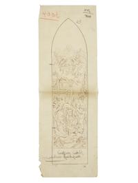 [ARCHITECTURE - STAINED GLASS]. A group of 15 stained glass designs on onionskin, unsigned.