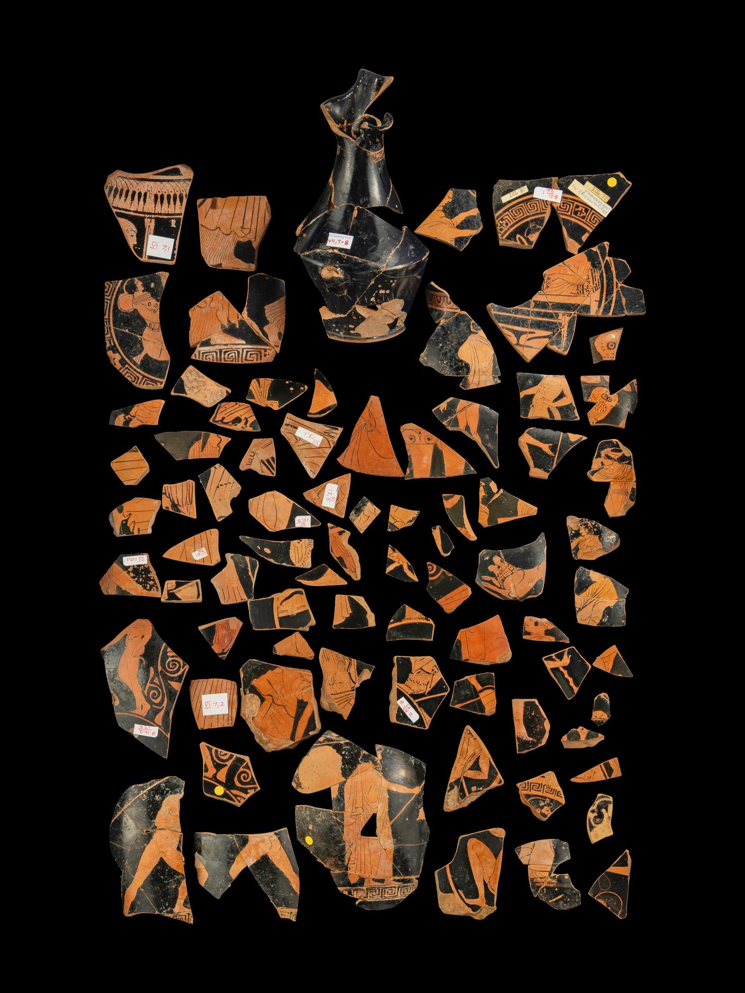 78 Attic Red-Figured Vase Fragments