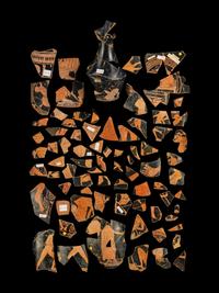 78 Attic Red-Figured Vase Fragments