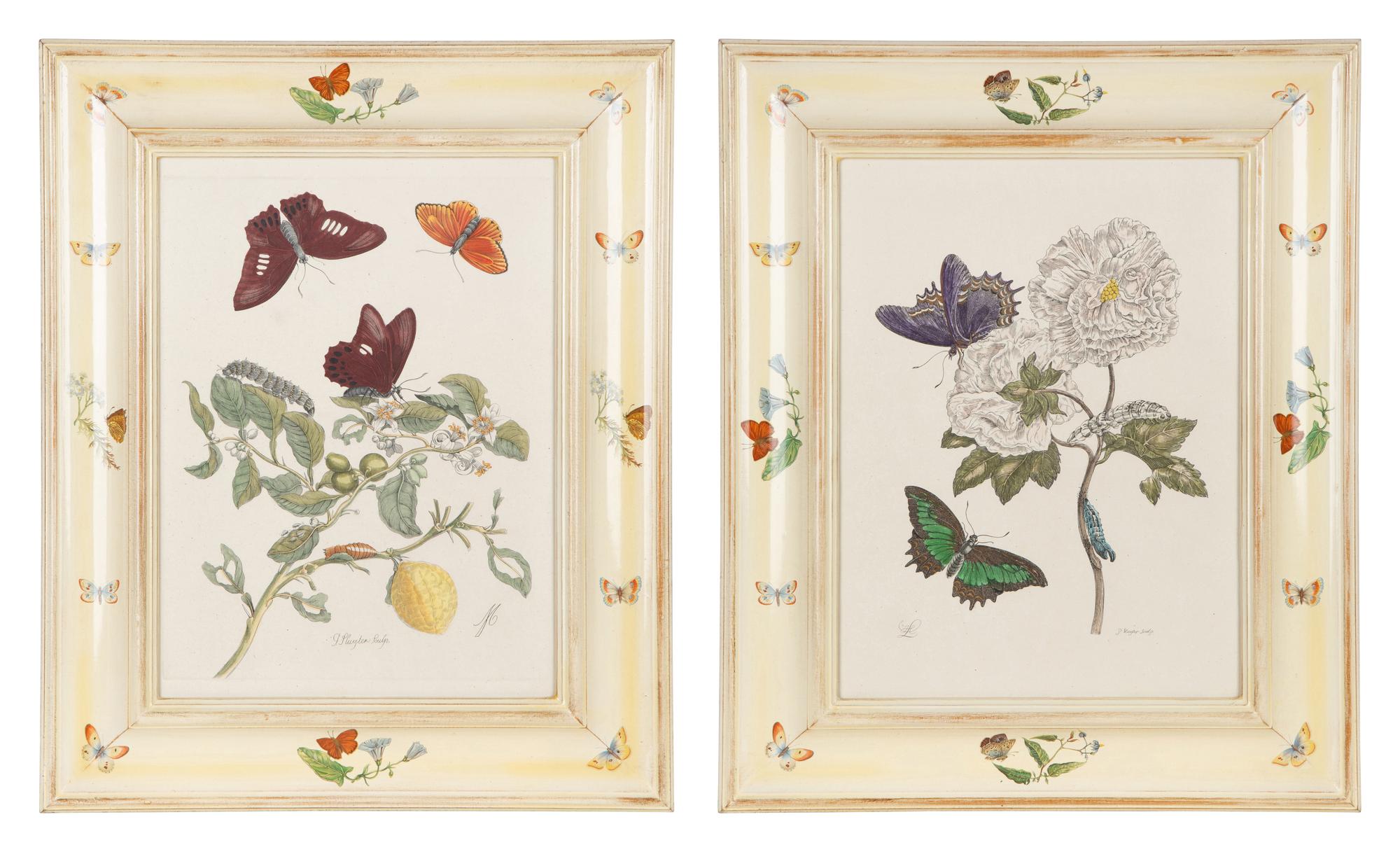 Three Butterfly and Botanical Prints — 20TH CENTURY