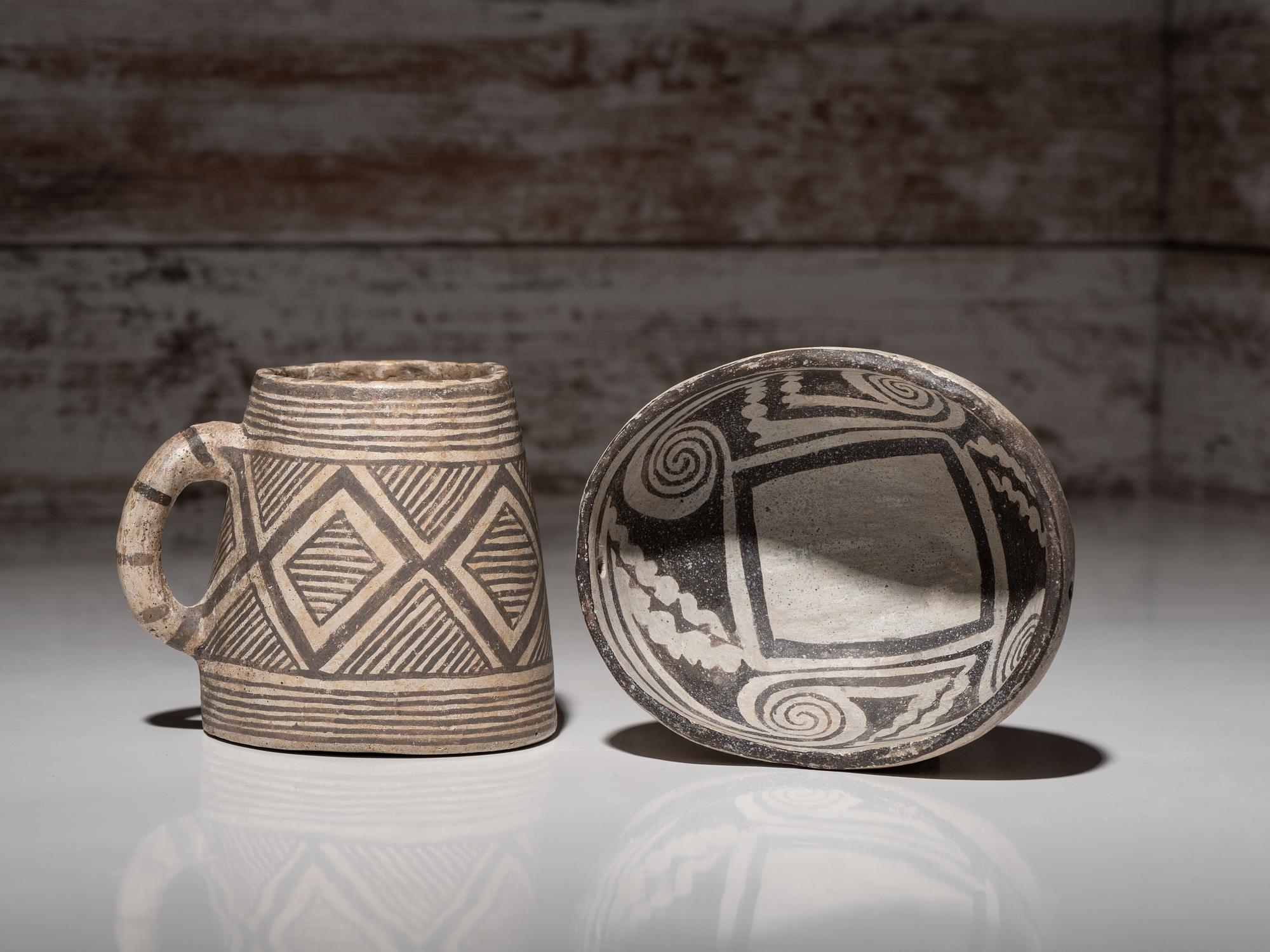Ancestral Pueblo, Mesa Verde Pottery Mug AND Tularosa Bowl