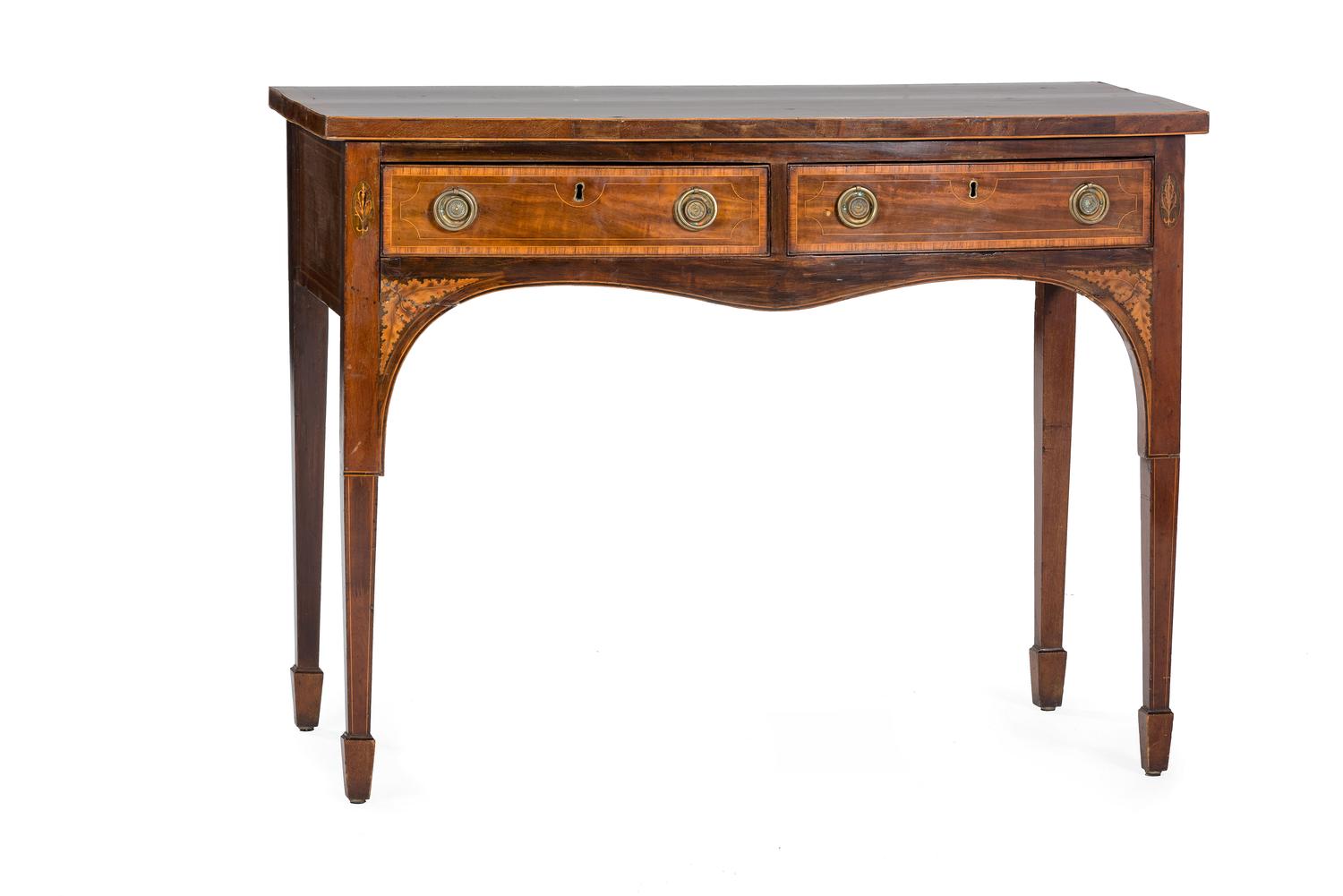 An English Diminutive Inlaid Mahogany Sideboard