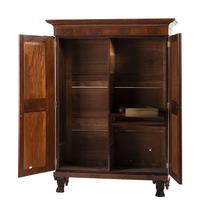 A Classical Carved and Highly Figured Mahogany Wardrobe