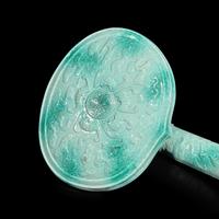 A Chinese Porcelain Imitating Jadeite Ruyi Scepter, Late Qing/Republic Period 晚清-民國 仿翡翠釉雲蝠雙喜紋瓷如意
