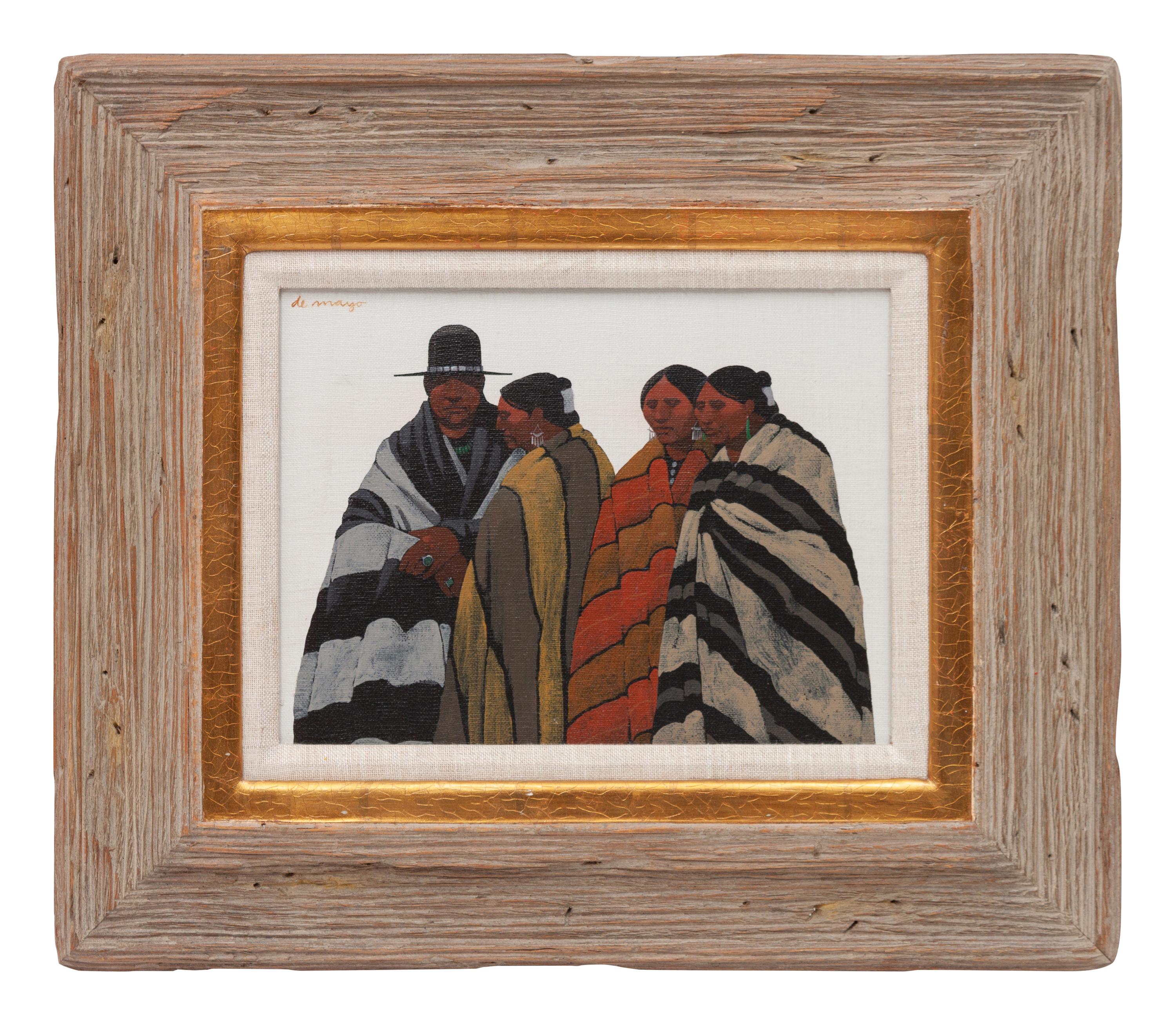 Untitled (Four Striped Blankets)