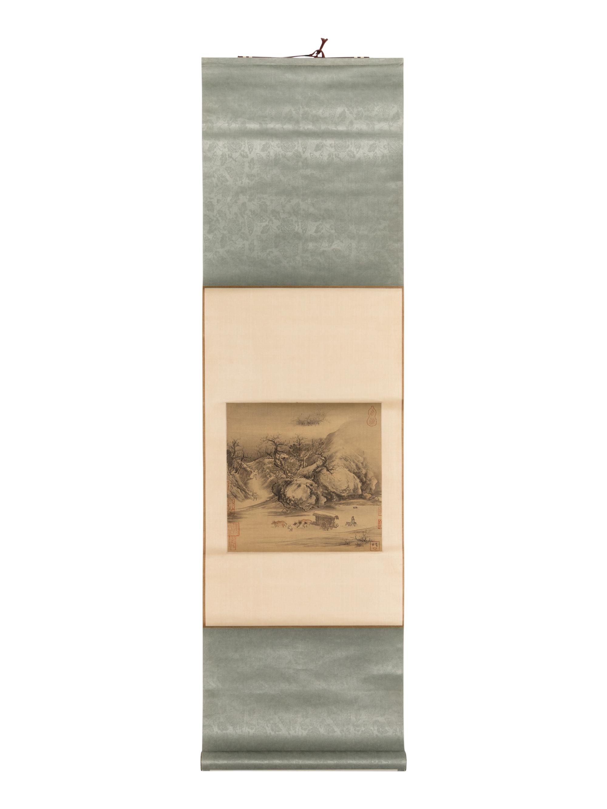 Three Chinese Prints Depicting Landscape 精印書畫立軸三幅