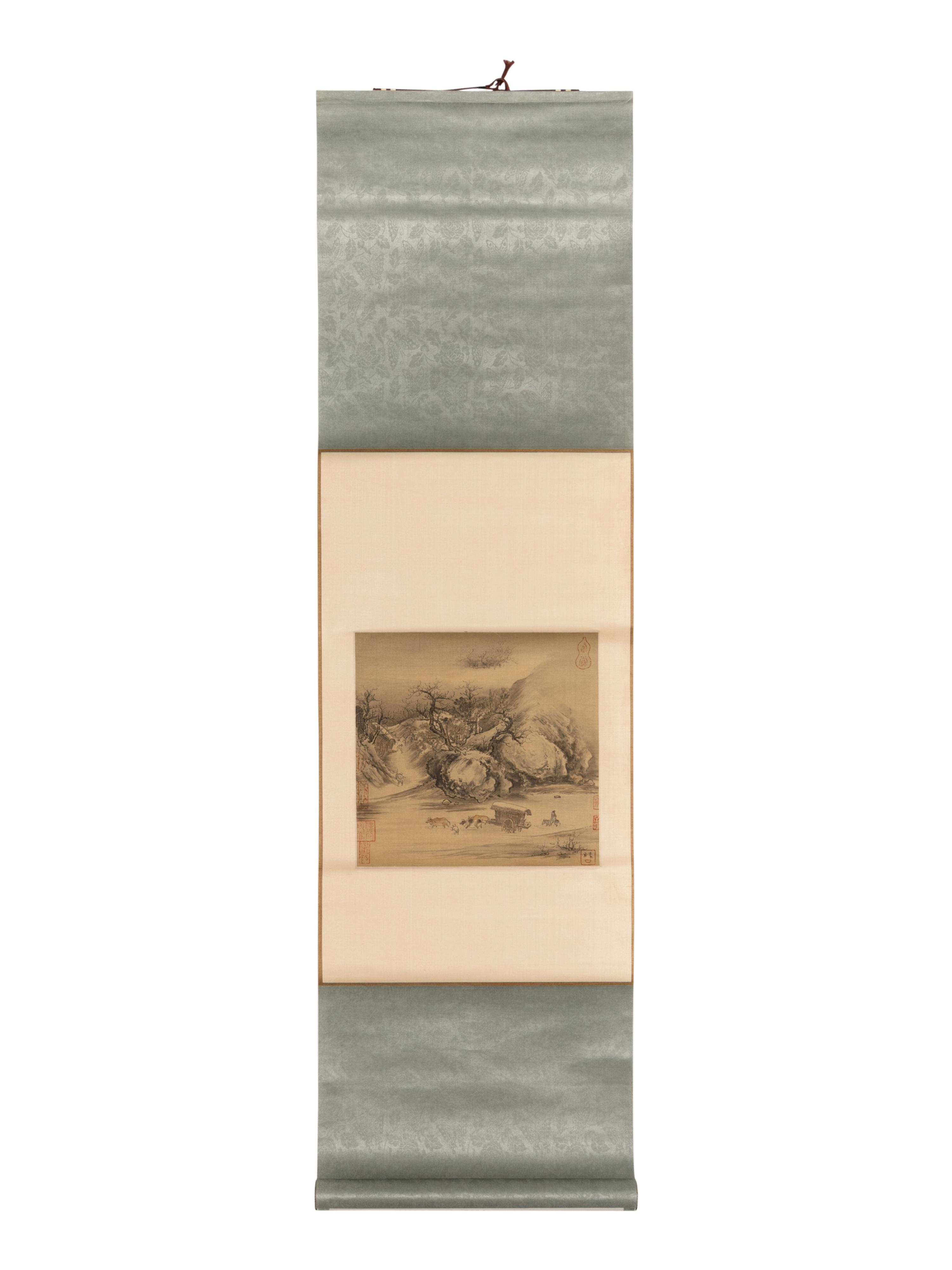 Three Chinese Prints Depicting Landscape 精印書畫立軸三幅