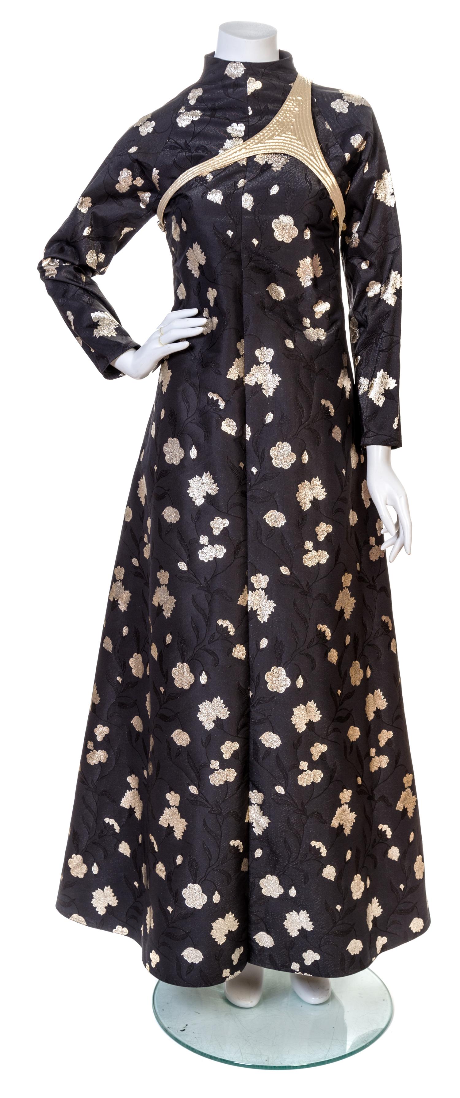 An Alber Elbaz for Geoffrey Beene Black Caftan, No size.