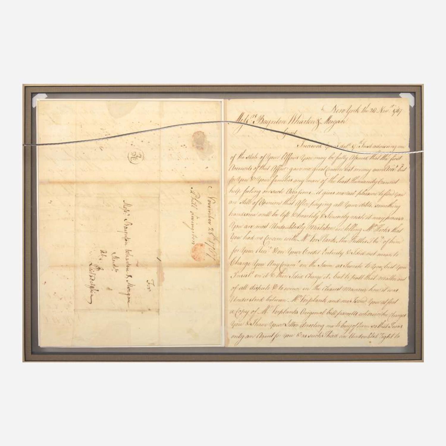 [Declaration of Independence] [New York] Livingston, Philip Manuscript Letter, signed