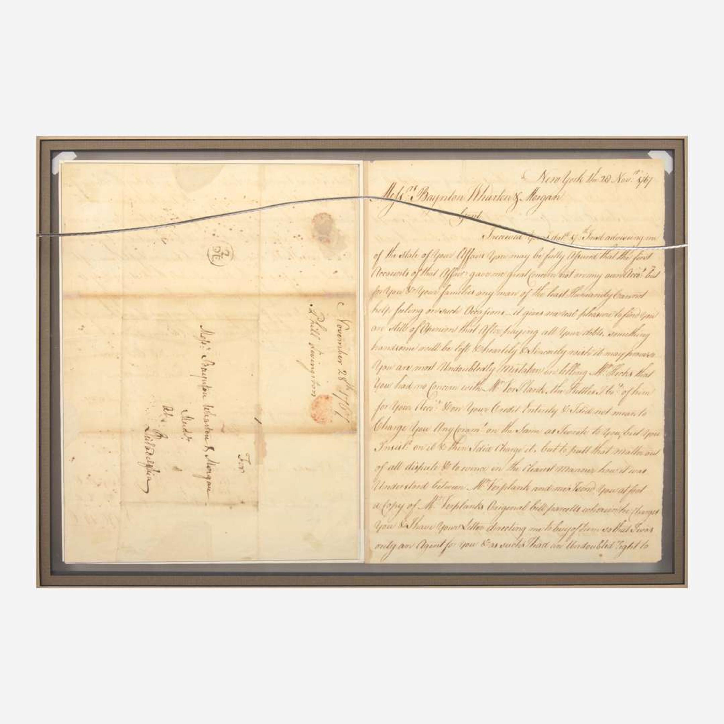 [Declaration of Independence] [New York] Livingston, Philip Manuscript Letter, signed
