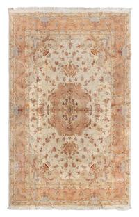 A Tabriz Silk Carpet