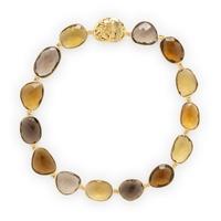 Yvel, Smoky Quartz and Yellow Gold Necklace