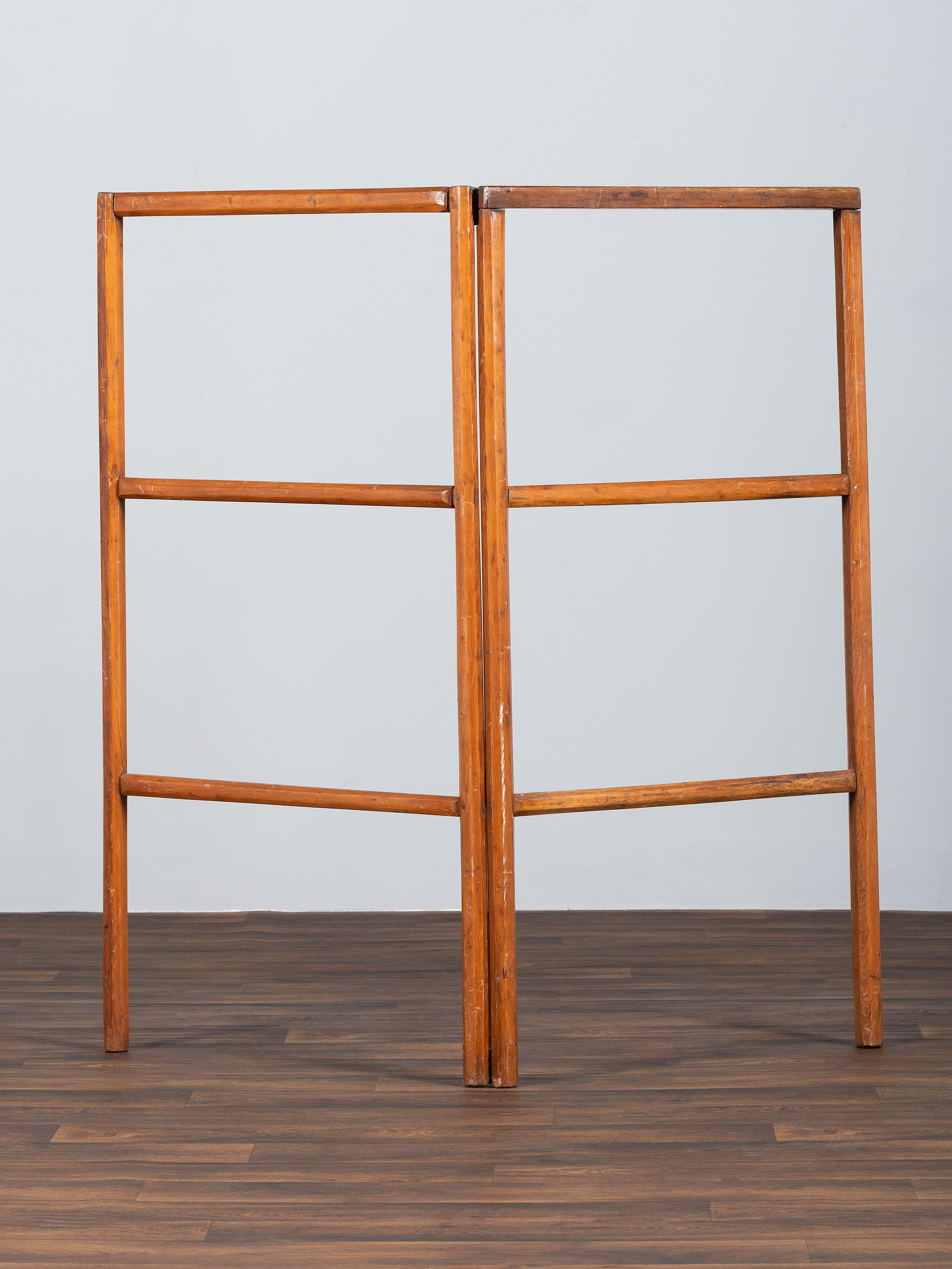 A Country Carved Pine Quilt Rack