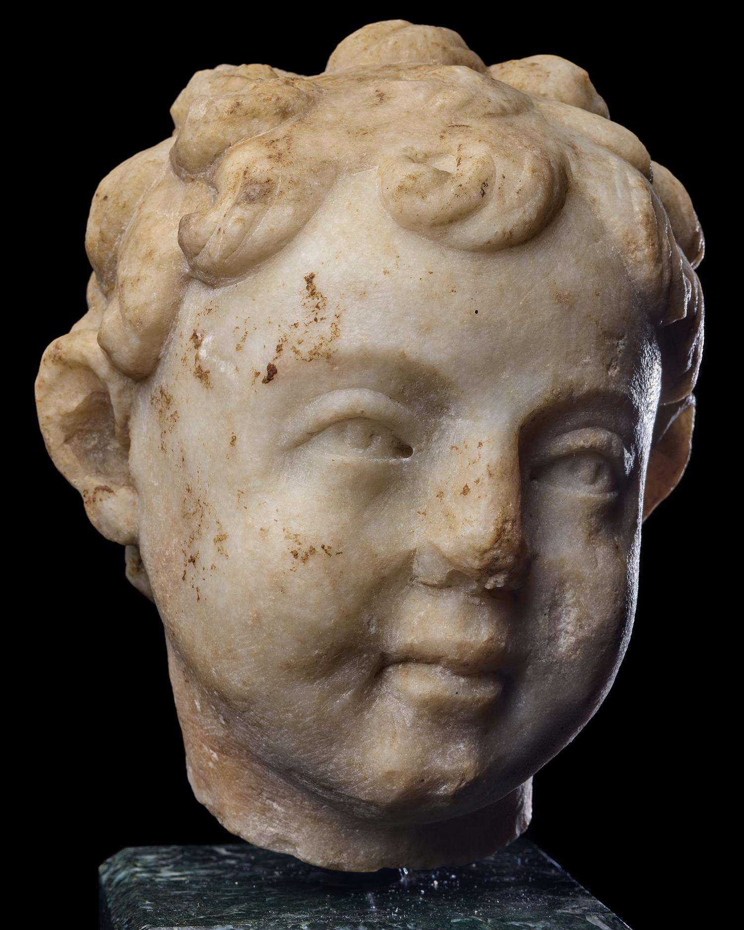 A Roman Marble Head of a Child