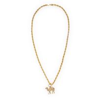Yellow Gold Chain Necklace with Camel Pendant