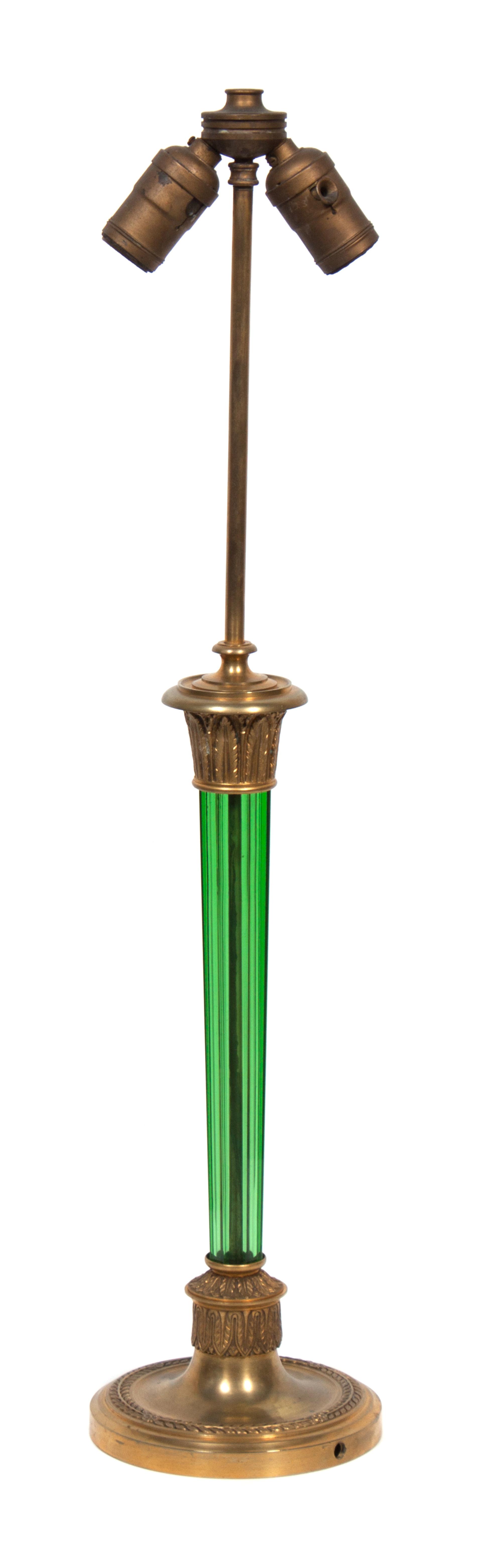 A Glass and Gilt Bronze Mounted Lamp Height 25 1/2 inches. — BACCARAT