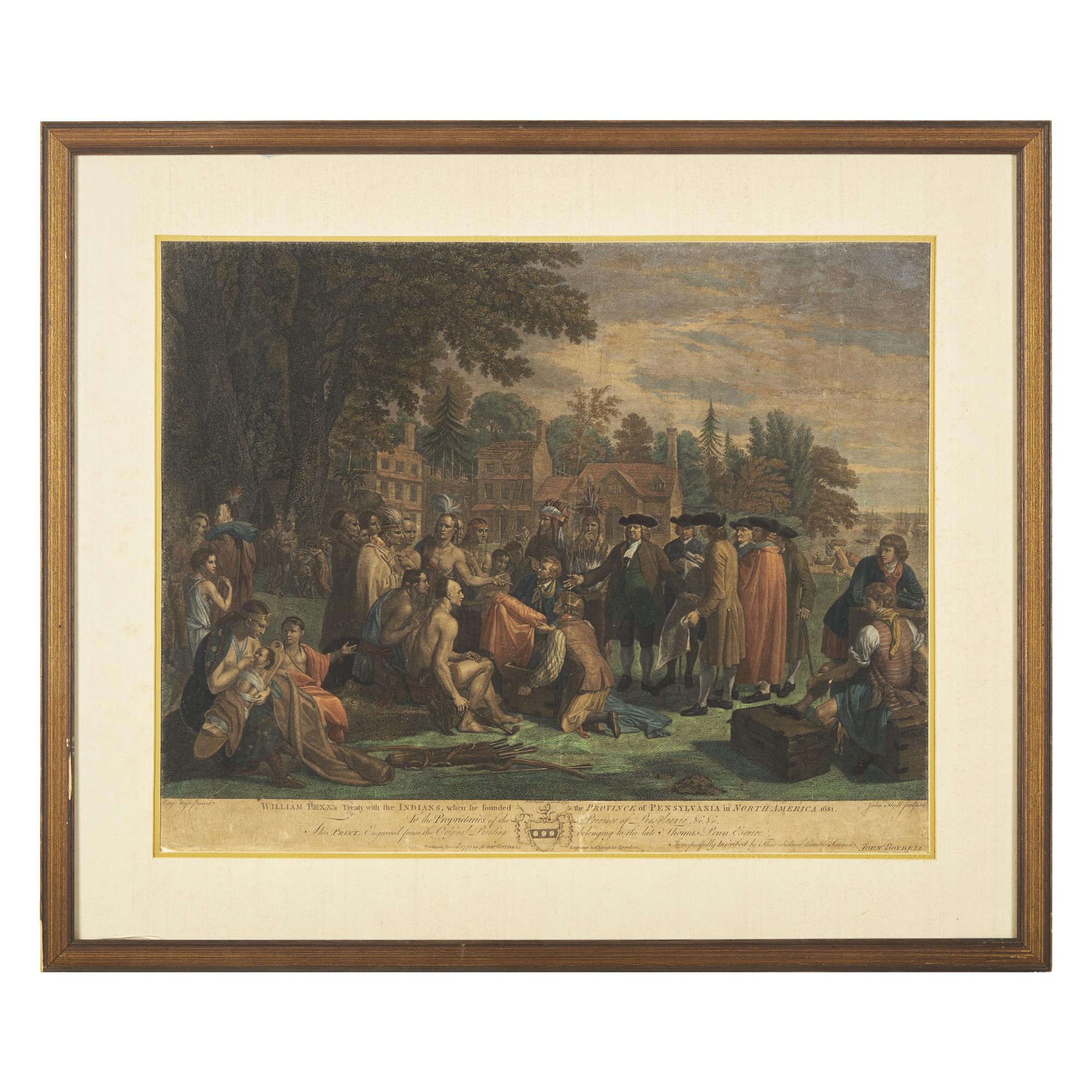 [Philadelphia] West, Benjamin. William Penn's Treaty with the Indians, when he founded the Province of Pensylvania in North America 1681
