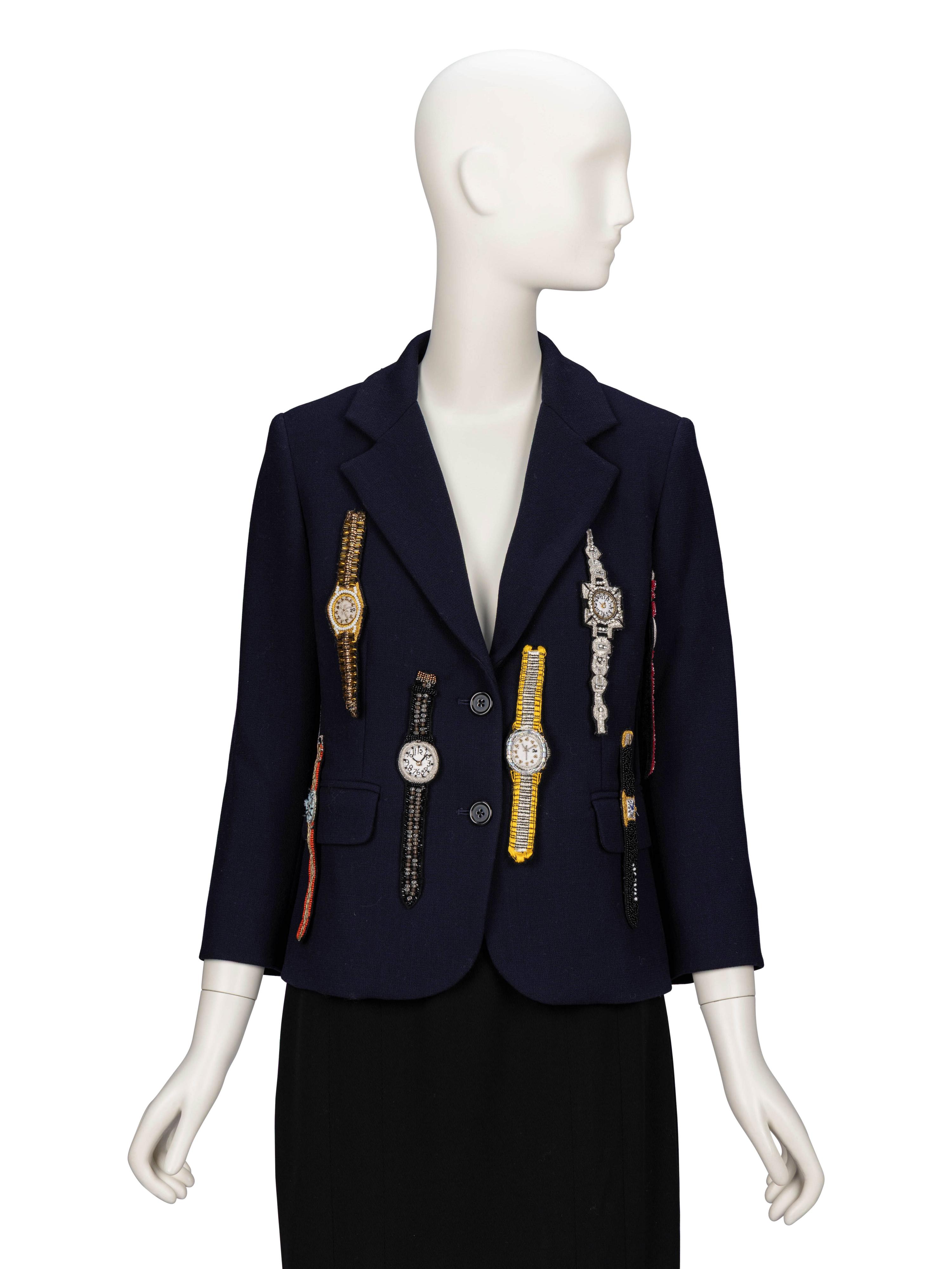 Libertine, Watch-Embellished Navy Blazer