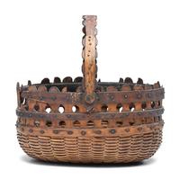 A Nantucket 'Double Lollipop' Woven Basket