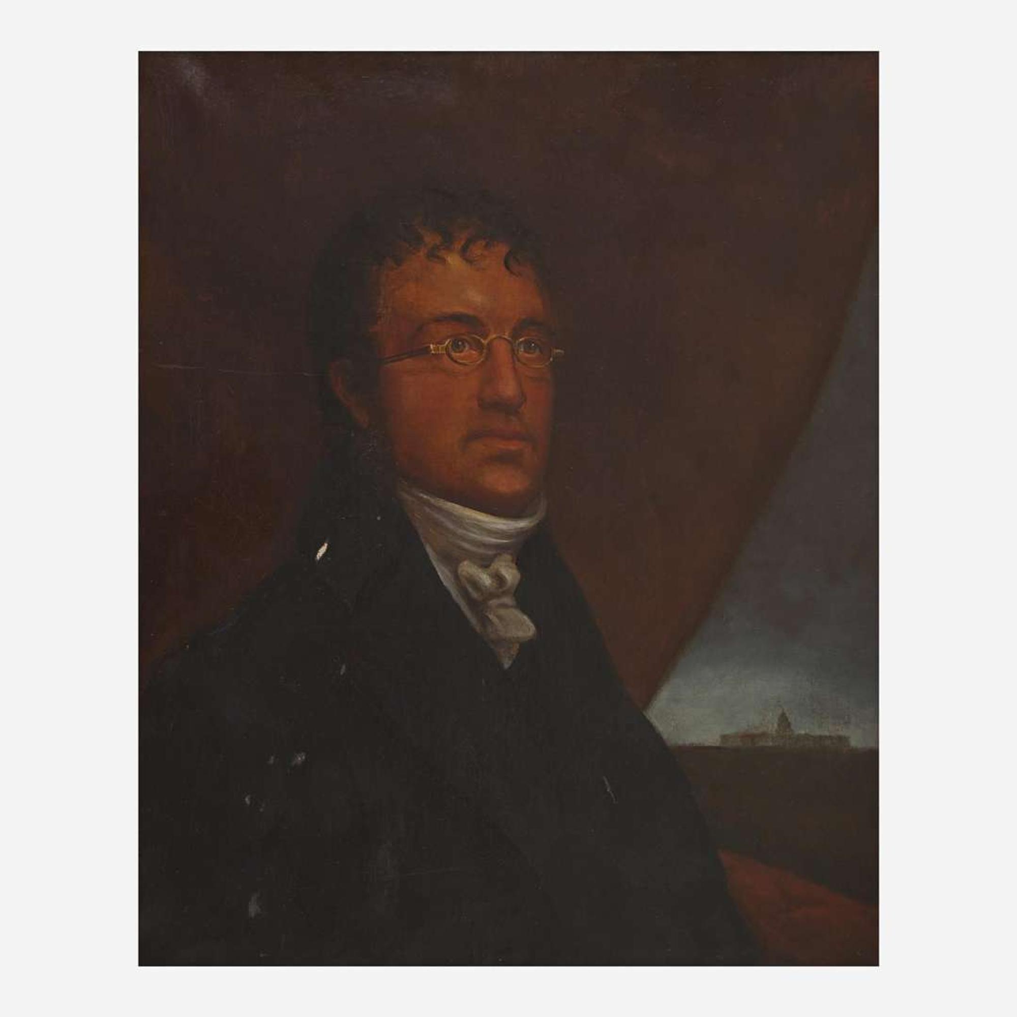American School 19th century, After Rembrandt Peale (1778-1860) Portrait of Benjamin Henry Latrobe (1764-1820)