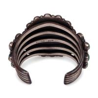 Sterling Silver and Turquoise Cluster Cuff Bracelet