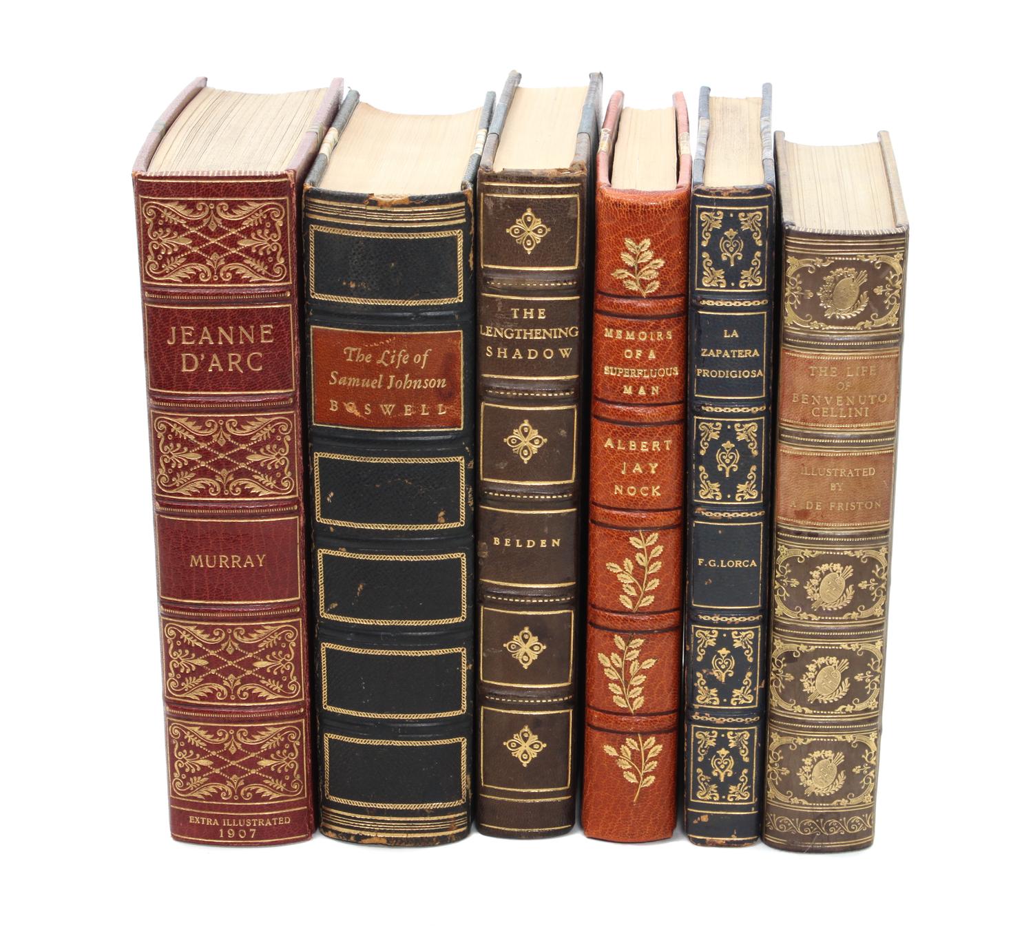 COLLECTION OF LEATHER BINDINGS
