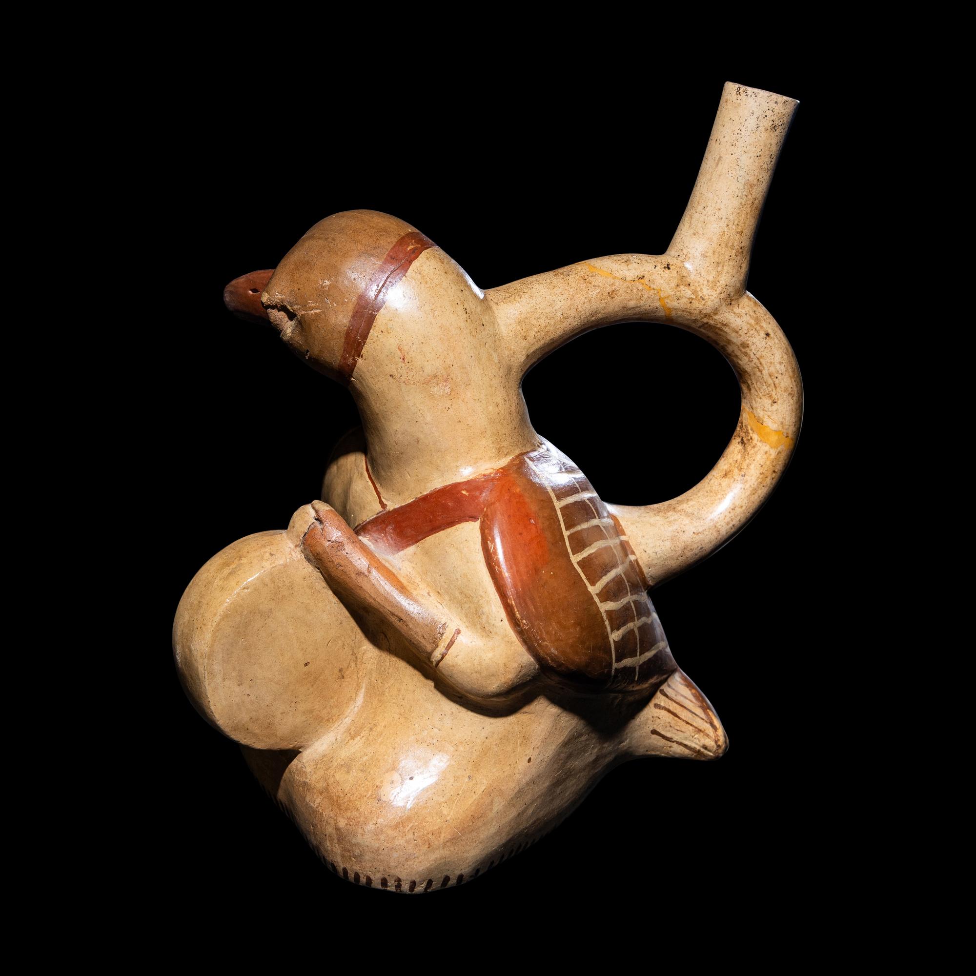 A Moche Bird-Man Effigy Vessel