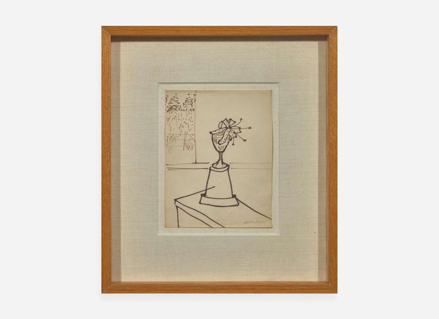 Milton Avery (American, 1885-1965) - Wine Glass with Bloom