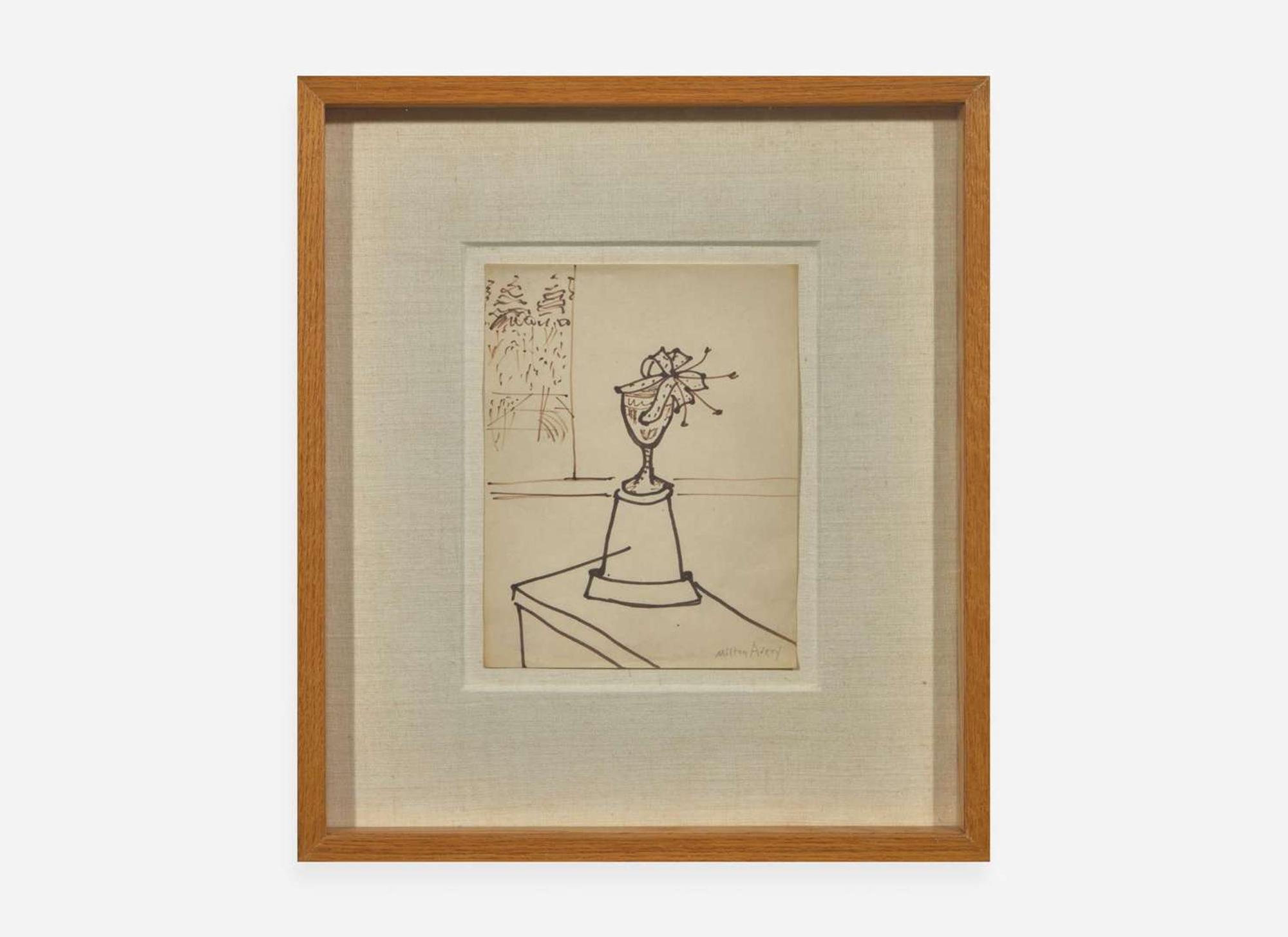 Milton Avery (American, 1885-1965) - Wine Glass with Bloom
